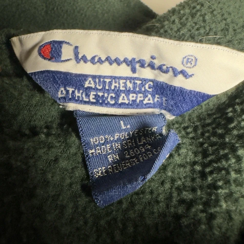 Vintage Champion Authentic Apparel Green‎ Bay Packers Fleece Jacket Mens Large